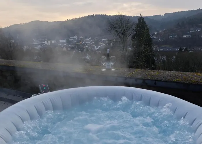 Сasa de vacaciones Wohlfühloase Haus Talblick Mit Whirlpool Kamin Aussicht 10 Personen Schleiden
